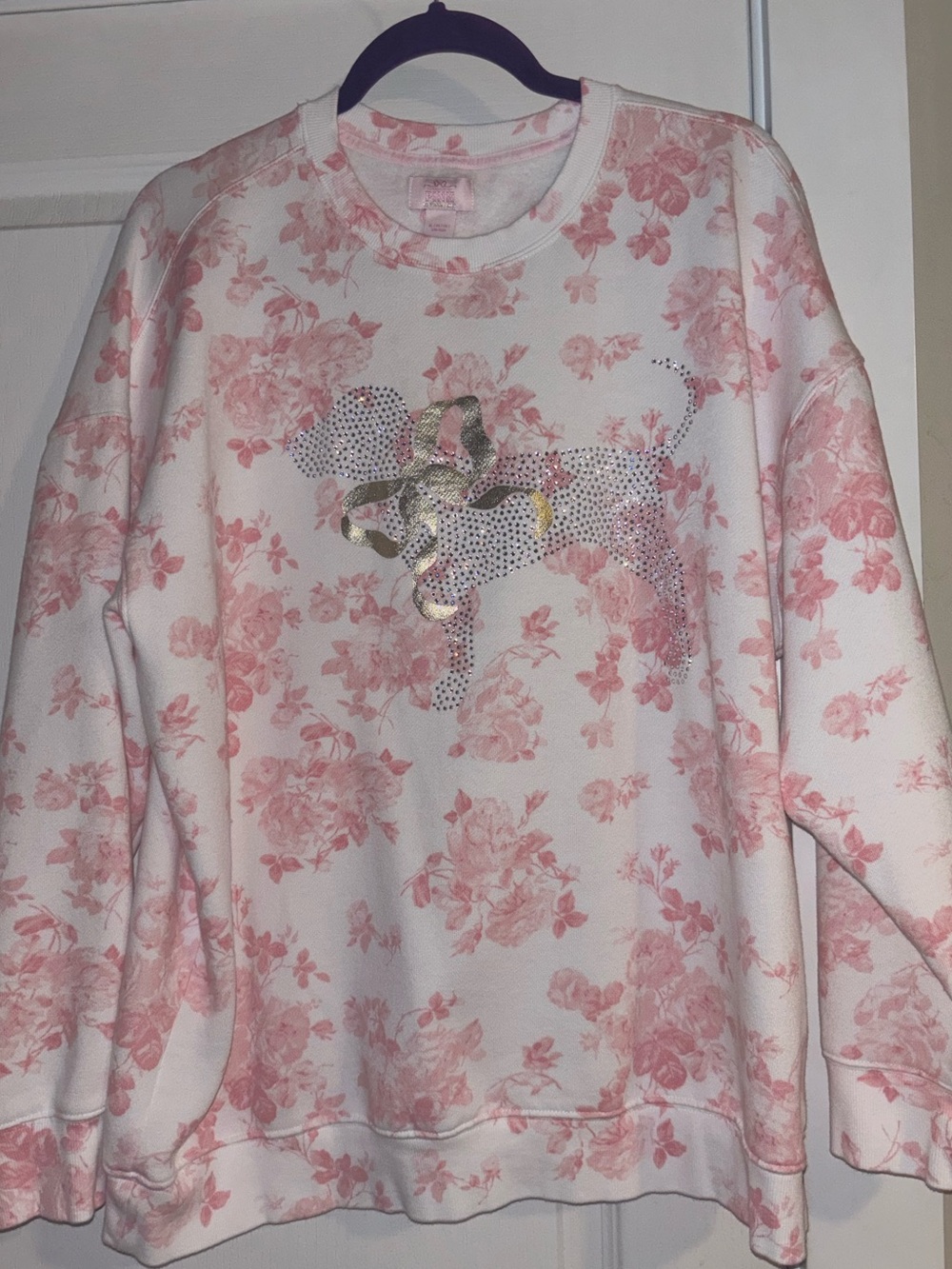 Victoria’s Secret Pink X Loveshackfancy Rhinestone Dog Sweater